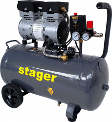Compresor aer Stager HM0.75JW50 monofazat 8bar 50L 165L/min angrenare directa silentios 