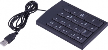 Tastatura numerica cu fir retractabil USB 19 taste Negru BBL2872