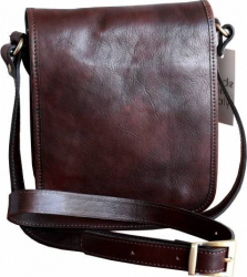 Geanta de umar crossbody din piele naturala vachetta maro FGB112B 