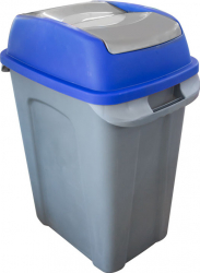 Cos RAKI ICIKALA PROFI pentru gunoi cu capac batant 70L culoare albastru 