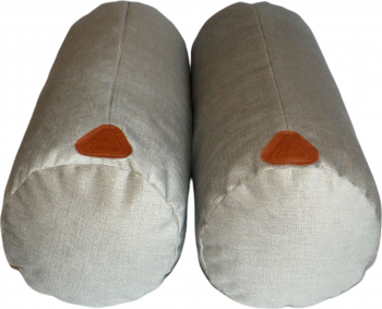 Set Perne decorative cilindrice gri 2 bucati 50 x 22 cm