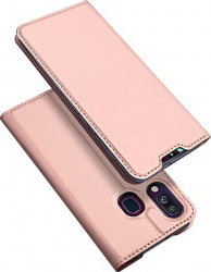 Husa premium tip carte DuxDucis Skin compatibila cu Huawei Y6P Rosegold 