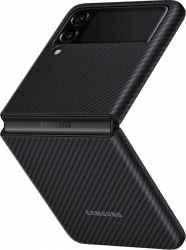 Husa protectie spate Samsung Aramid Cover pentru Galaxy Z Flip 3 Black 