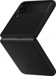 Husa protectie spate Samsung Leather Cover pentru Galaxy Z Flip 3 Black 