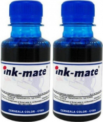 Pachet Flacon cerneala Ink-Mate Compatibil Brother 2x LC1280C Cyan 200 ml 