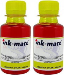 Pachet Flacon cerneala Ink-Mate Compatibil Brother 2x LC529XLY Galben 200 ml 