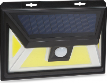 Lampa Solara tip Proiector LED cu Senzor de Lumina si Miscare Montabil pe Perete Lumina Alb Rece 3 LED-uri COB 300lm Putere 5W 