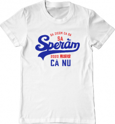 Tricou barbat Adler sa zicem ca da Bumbac Regular fit Alb XXL 