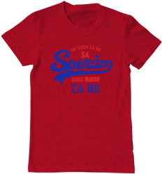 Tricou barbat Adler sa zicem ca da Bumbac Regular fit Rosu XXXL