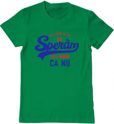 Tricou barbat Adler sa zicem ca da Bumbac Regular fit Verde mediu XXXL 