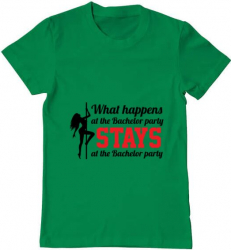 Tricou barbat petrecerea burlacilor - bachelor party verde Bumbac Regular fit Verde mediu 2XL INTL