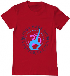 Tricou barbat Printado a better person Bumbac Regular fit Rosu S INTL 