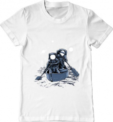 Tricou barbat Printado across the galaxy Bumbac Regular fit Alb 3XL INTL 