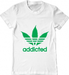 Tricou barbat Printado addicted Bumbac Regular fit Alb 3XL INTL 