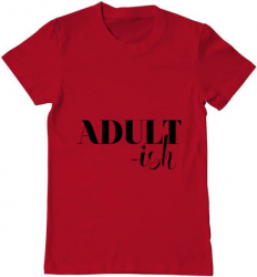 Tricou barbat Printado adultish Bumbac Regular fit Rosu L INTL 