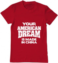 Tricou barbat Printado american dream Bumbac Regular fit Rosu XL INTL 