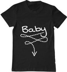 Tricou barbat Printado baby Bumbac Regular fit Negru 3XL INTL 