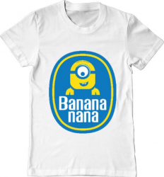 Tricou barbat Printado bananana Bumbac Regular fit Alb 3XL INTL 