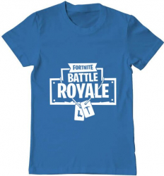 Tricou barbat Printado battle royale Bumbac Regular fit Albastru azuriu S INTL 