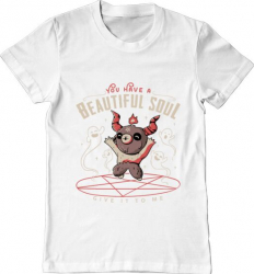 Tricou barbat Printado beautiful soul Bumbac Regular fit Alb 3XL INTL 