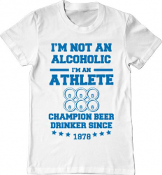 Tricou barbat Printado beer champion Bumbac Regular fit Alb 3XL INTL 