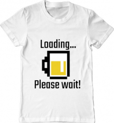 Tricou barbat Printado beer loading Bumbac Regular fit Alb 3XL INTL 