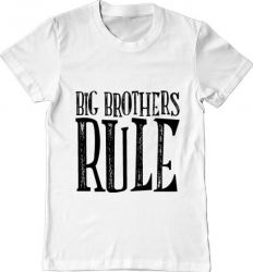 Tricou barbat Printado big brothers rule Bumbac Regular fit Alb 3XL INTL 