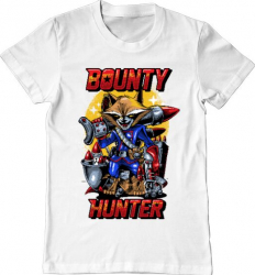 Tricou barbat Printado bounty hunter Bumbac Regular fit Alb 3XL INTL 