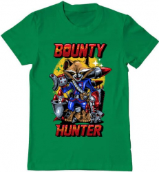 Tricou barbat Printado bounty hunter Bumbac Regular fit Verde mediu M INTL 