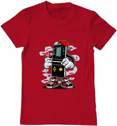 Tricou barbat Printado brick gamers Bumbac Regular fit Rosu S INTL 