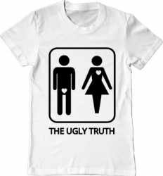 Tricou barbat Printado burlaci - the ugly truth Bumbac Regular fit Alb 3XL INTL 