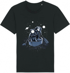 Tricou barbat Printado Casual across the galaxy Bumbac Regular fit Negru 2XL INTL 