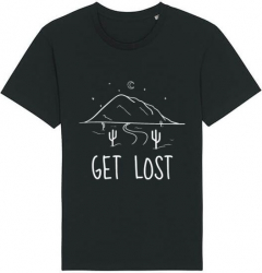 Tricou barbat Printado Casual get lost Bumbac Regular fit Negru XL INTL 