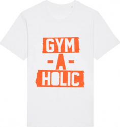 Tricou barbat Printado Casual gymaholic Bumbac Regular fit Alb 2XL INTL 