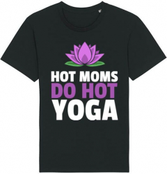 Tricou barbat Printado Casual hot yoga Bumbac Regular fit Negru M INTL 
