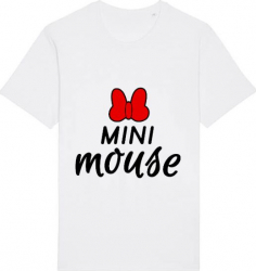 Tricou barbat Printado Casual mini mouse Bumbac Regular fit Alb S INTL 