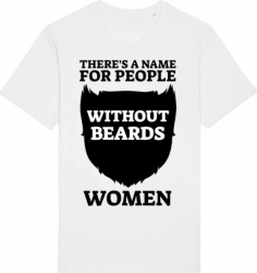 Tricou barbat Printado Casual people without beards Bumbac Regular fit Alb L INTL 