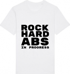 Tricou barbat Printado Casual rock hard Bumbac Regular fit Alb L INTL 