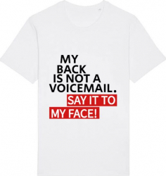 Tricou barbat Printado Casual say it to my face Bumbac Regular fit Alb XL INTL 