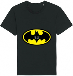 Tricou barbat Printado Casual six pack batman Bumbac Regular fit Negru L INTL 