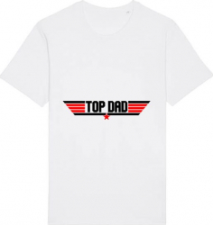 Tricou barbat Printado Casual top dad Bumbac Regular fit Alb L INTL 