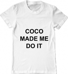 Tricou barbat Printado coco made me do it Bumbac Regular fit Alb 3XL INTL 