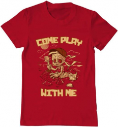 Tricou barbat Printado come play with me Bumbac Regular fit Rosu L INTL 