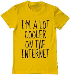 Tricou barbat Printado cooler on the internet Bumbac Regular fit Galben M INTL 