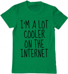 Tricou barbat Printado cooler on the internet Bumbac Regular fit Verde mediu L INTL 
