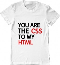 Tricou barbat Printado css to html Bumbac Regular fit Alb L INTL 