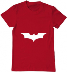 Tricou barbat Printado dark knight Bumbac Regular fit Rosu 3XL INTL 