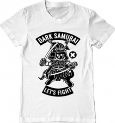 Tricou barbat Printado dark samurai Bumbac Regular fit Alb 3XL INTL 