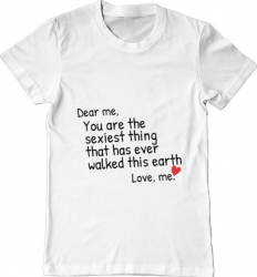 Tricou barbat Printado dear me Bumbac Regular fit Alb 3XL INTL 