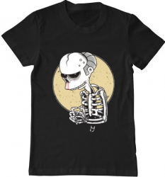 Tricou barbat Printado death of grandfather Bumbac Regular fit Negru M INTL 